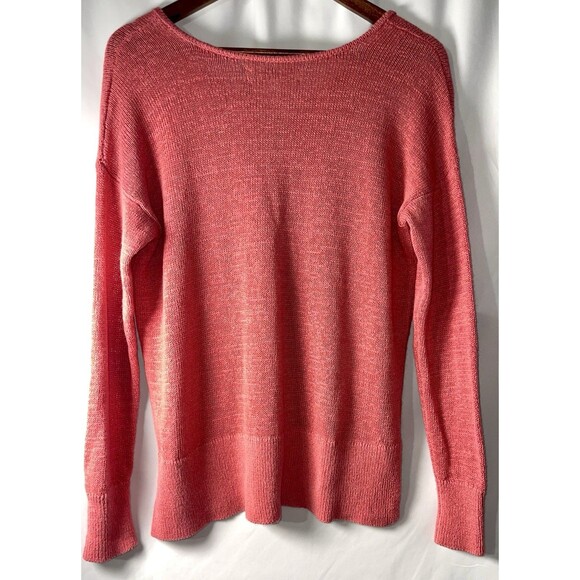 LOFT Sweater Pink/Coral Lace Neck Women’s Size Small - Picture 5 of 7